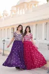 KA 1095 Faux Blooming Embroidery Gown Wholesale Shop In Surat
